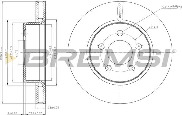 Bremsi CD7759V - Əyləc Diski furqanavto.az