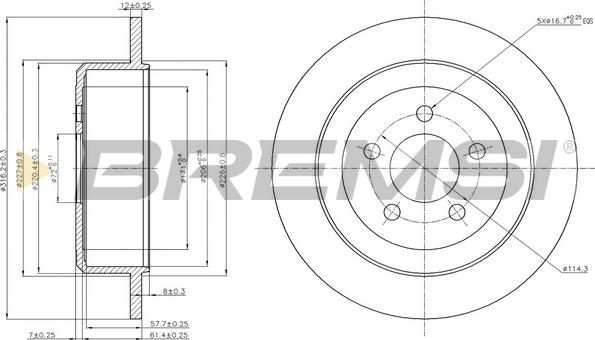 Bremsi CD7760S - Əyləc Diski furqanavto.az