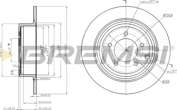 Bremsi CD7763S - Əyləc Diski furqanavto.az