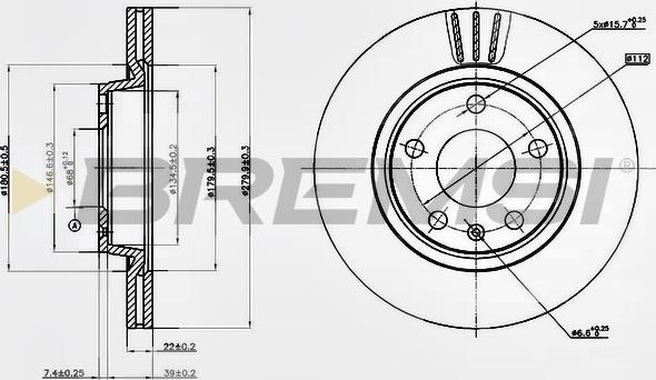 Bremsi CD7708V - Əyləc Diski furqanavto.az