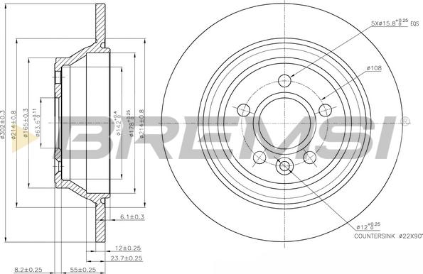 Bremsi CD7719S - Əyləc Diski furqanavto.az