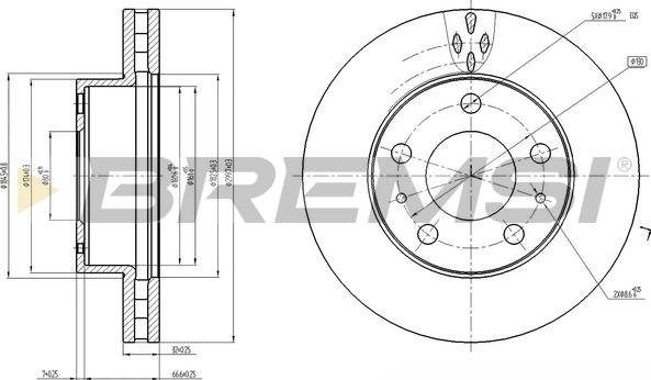 Bremsi CD7718V - Əyləc Diski furqanavto.az