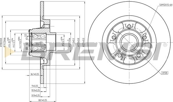 Bremsi CD7734S - Əyləc Diski furqanavto.az