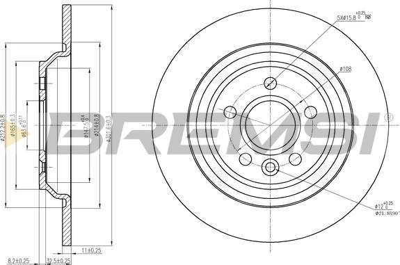 Bremsi CD7720S - Əyləc Diski furqanavto.az