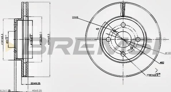 Bremsi CD7779V - Əyləc Diski furqanavto.az