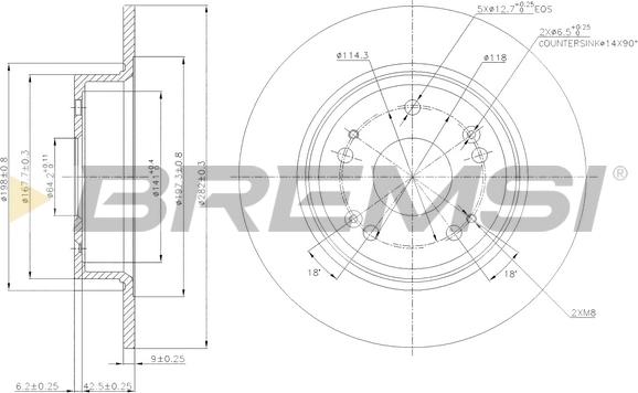 Bremsi CD7776S - Əyləc Diski furqanavto.az