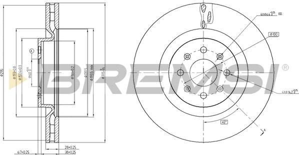 Bremsi CD7773V - Əyləc Diski furqanavto.az