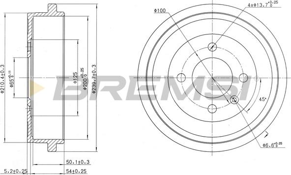 Bremsi CR5441 - Əyləc barabanı furqanavto.az