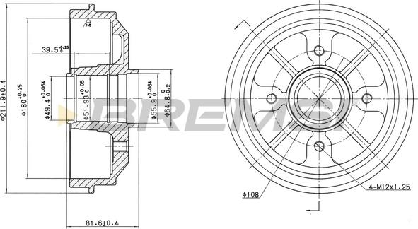 Bremsi CR5467 - Əyləc barabanı furqanavto.az