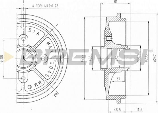 Bremsi CR5471 - Əyləc barabanı furqanavto.az