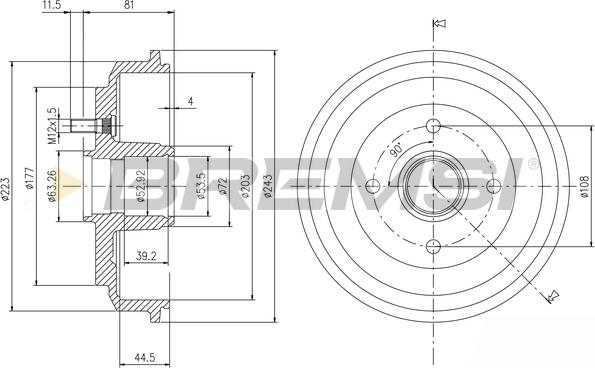 Bremsi CR5644 - Əyləc barabanı furqanavto.az