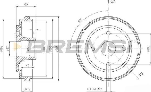 Bremsi CR5603 - Əyləc barabanı furqanavto.az