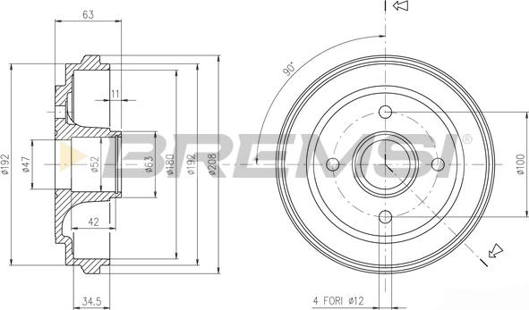 Bremsi CR5602 - Əyləc barabanı furqanavto.az