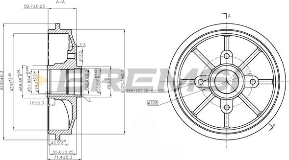 Bremsi CR5637 - Əyləc barabanı furqanavto.az