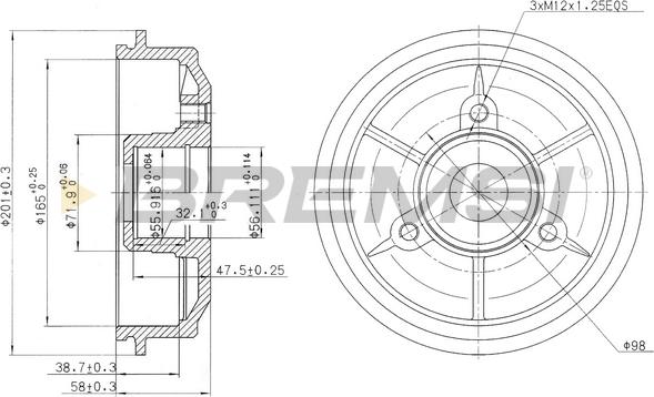 Bremsi CR5024 - Əyləc barabanı furqanavto.az