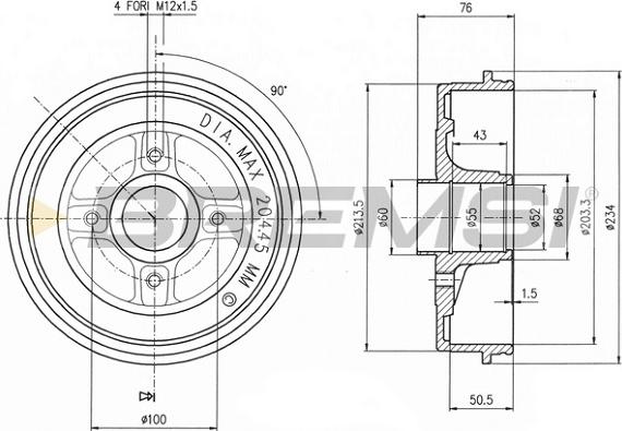 Bremsi CR5391 - Əyləc barabanı furqanavto.az