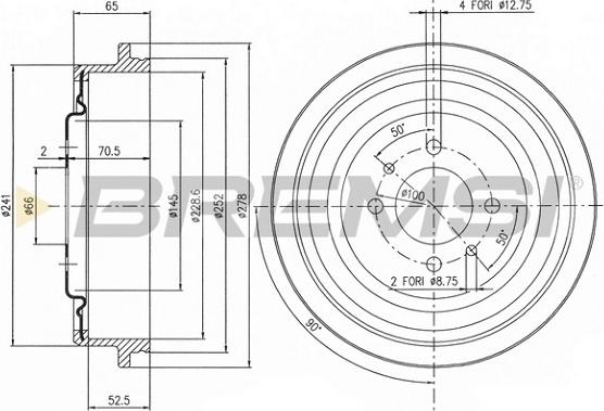 Bremsi CR5392 - Əyləc barabanı furqanavto.az