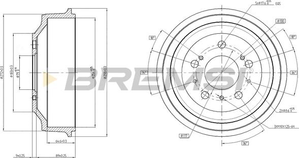 Bremsi CR5255 - Əyləc barabanı furqanavto.az