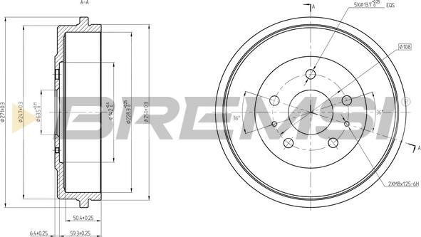 Bremsi CR5704 - Əyləc barabanı furqanavto.az