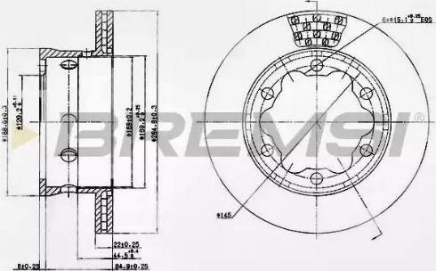 Bremsi DB0191V - Əyləc Diski furqanavto.az