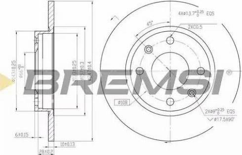 Bremsi DBA059S - Əyləc Diski furqanavto.az