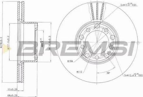 Bremsi DBA143V - Əyləc Diski furqanavto.az