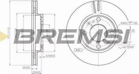 Bremsi DBA158V - Əyləc Diski furqanavto.az