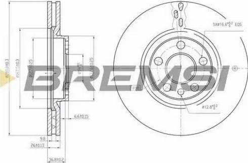 Bremsi DBA760V - Əyləc Diski furqanavto.az