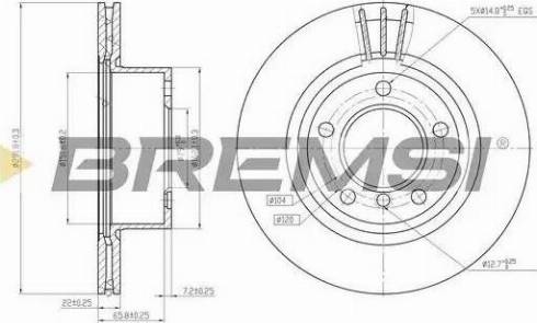 Bremsi DBB229V - Əyləc Diski furqanavto.az