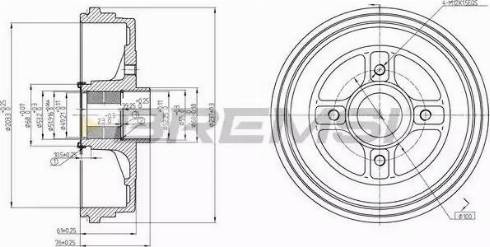 Bremsi DR5665 - Əyləc barabanı furqanavto.az