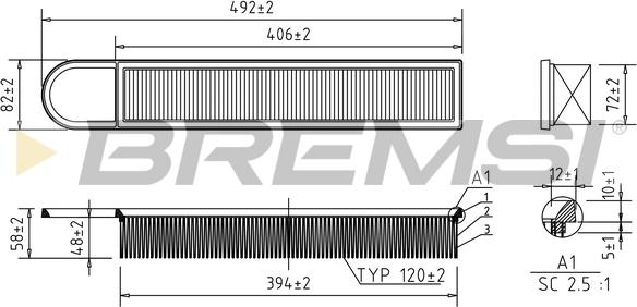 Bremsi FA0533 - Hava filtri furqanavto.az