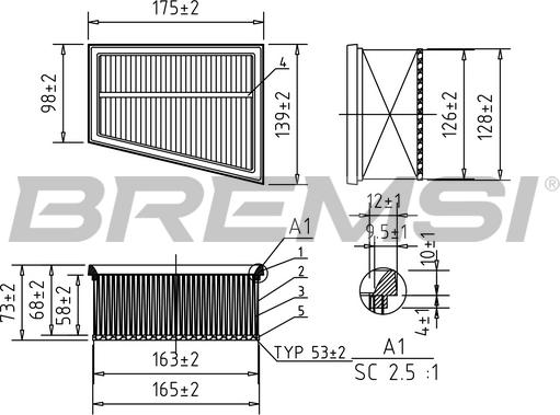 Bremsi FA0644 - Hava filtri furqanavto.az