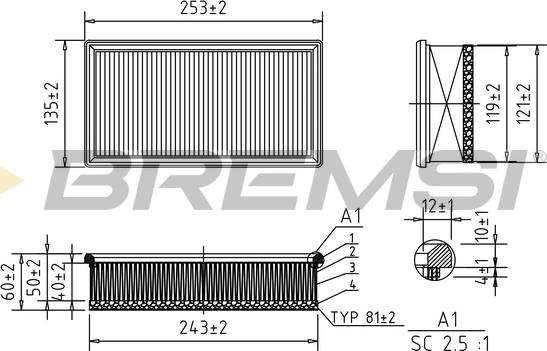 Bremsi FA0652 - Hava filtri furqanavto.az