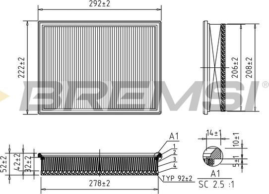 Bremsi FA0610 - Hava filtri furqanavto.az