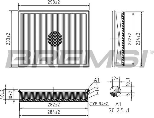 Bremsi FA0617 - Hava filtri furqanavto.az