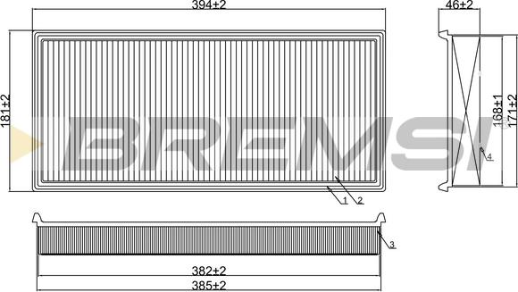 Bremsi FA0112 - Hava filtri furqanavto.az