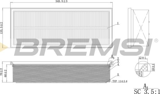 Bremsi FA0215 - Hava filtri furqanavto.az
