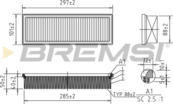 Bremsi FA1654 - Hava filtri furqanavto.az