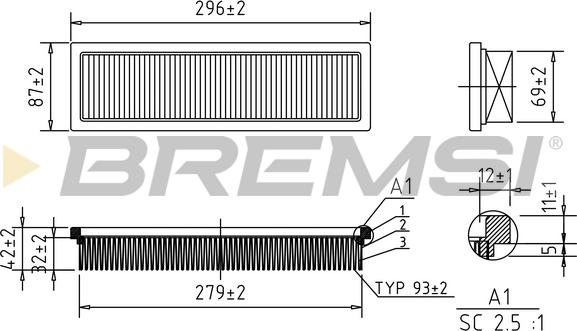 Bremsi FA1658 - Hava filtri furqanavto.az