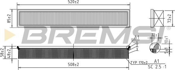 Bremsi FA1603 - Hava filtri furqanavto.az