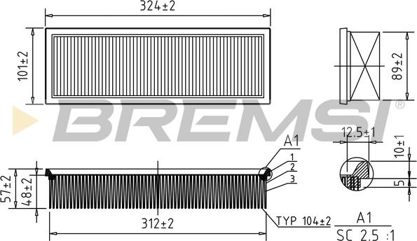 Bremsi FA1616 - Hava filtri furqanavto.az