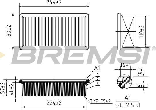 Bremsi FA1635 - Hava filtri furqanavto.az