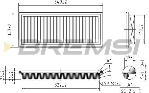 Bremsi FA1632 - Hava filtri furqanavto.az