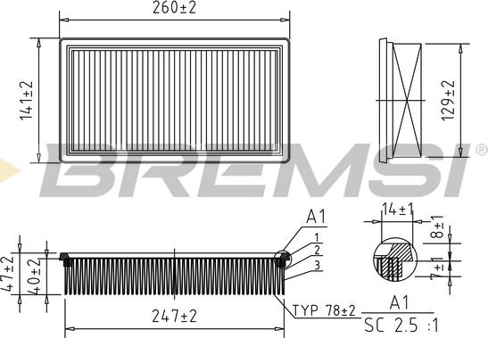 Bremsi FA1622 - Hava filtri furqanavto.az