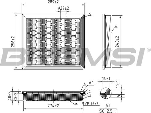 Bremsi FA1043 - Hava filtri furqanavto.az