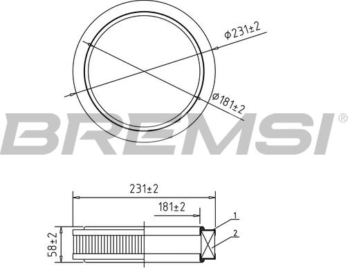 Bremsi FA1059 - Hava filtri furqanavto.az