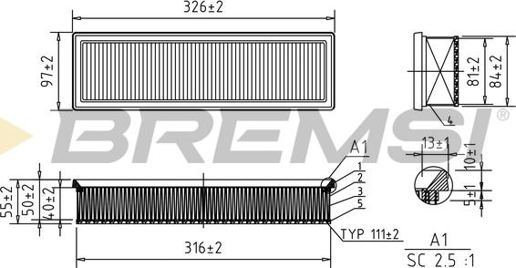 Bremsi FA1051 - Hava filtri furqanavto.az