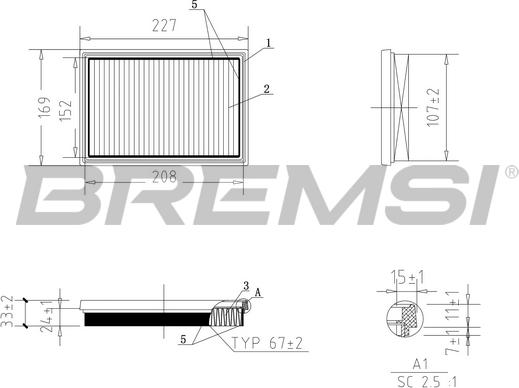 Bremsi FA1058 - Hava filtri furqanavto.az