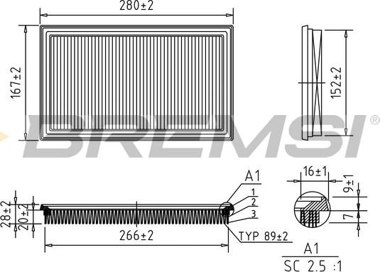 Bremsi FA1062 - Hava filtri furqanavto.az