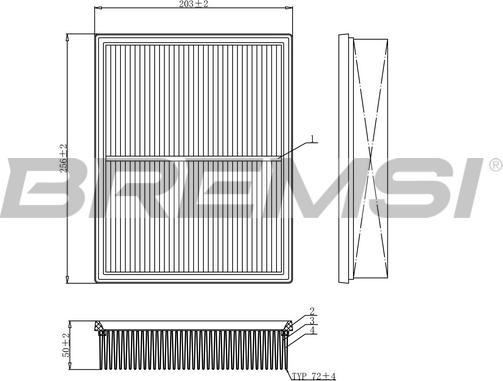 Bremsi FA1081 - Hava filtri furqanavto.az